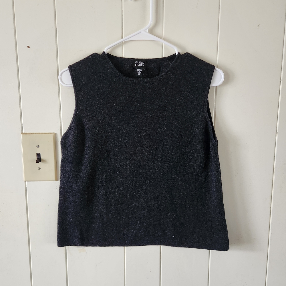 Eileen Fisher Charcoal Sleeveless Top Size M